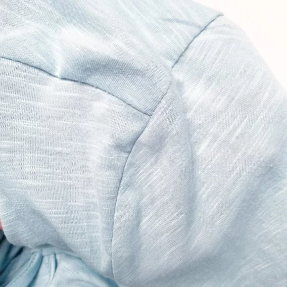 Juicy Couture - Light Blue, Y2K, Flowy Top, with Adjustable Front Tie, Size L - Picture 8 of 10